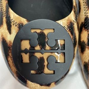 TORY BURCH 'Minnie Travel' Leopard Ballet Size 7